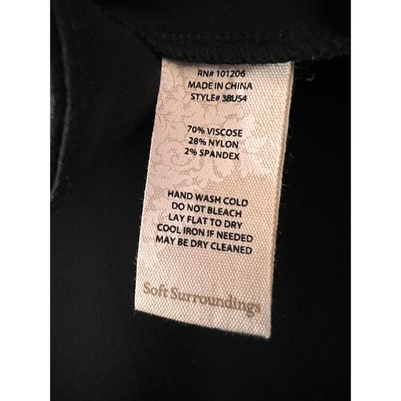 Soft Surroundings Stirrup Leggings Black Ponte Knit XL Petite Pants NWT - Picture 8 of 9